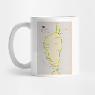 Illustrated map of Corsica Mug